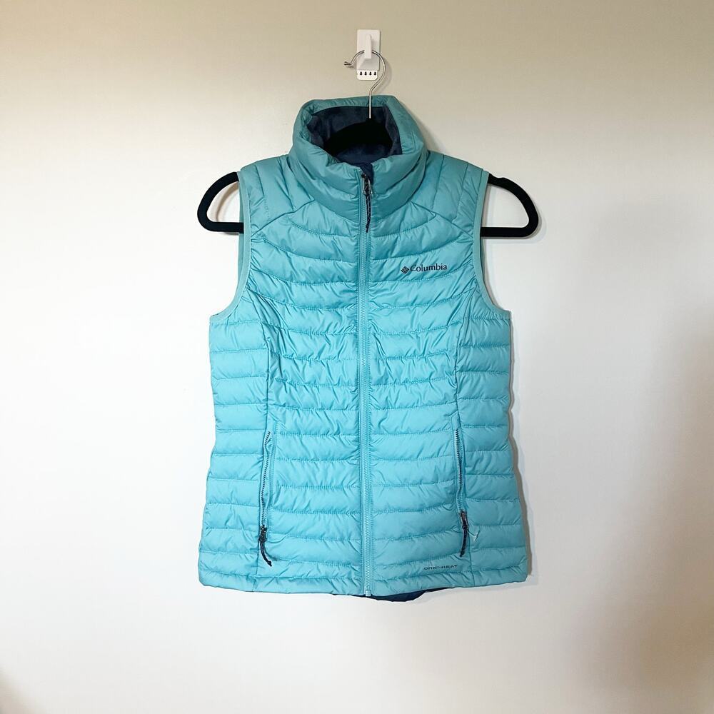 Columbia Omni-heat‎ blue puffer vest women’s small